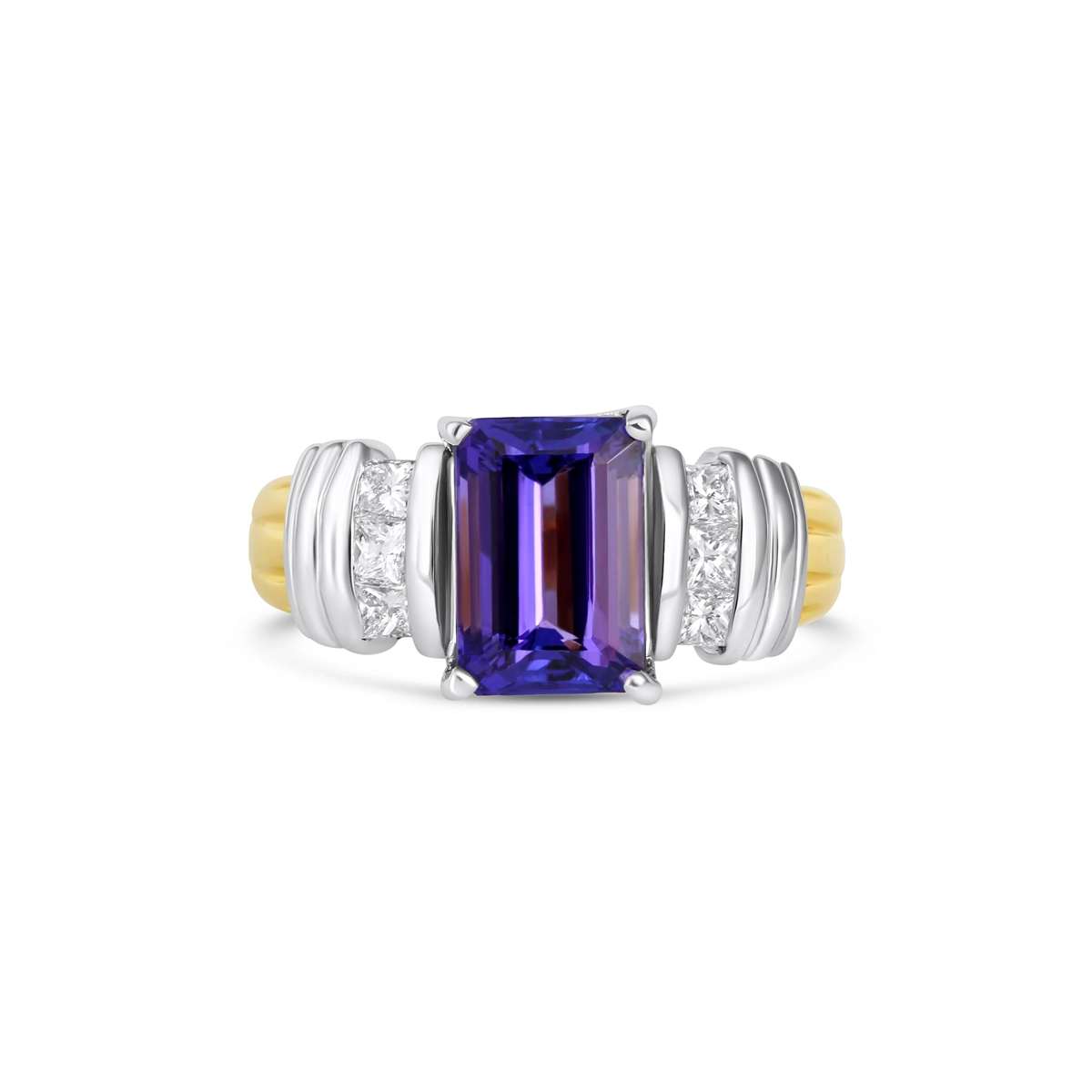 Undefined Rings in Mixed Metals containing Tanzanite, Multi-gemstone, Diamond 396401