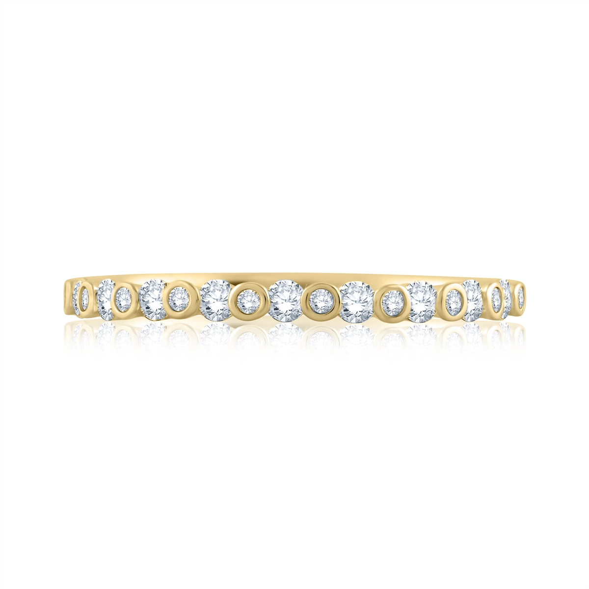 A. Jaffe Wedding Rings in Yellow Gold containing Diamond WR1057/28-14Y