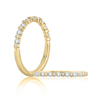 A. Jaffe Wedding Rings in Yellow Gold containing Diamond WR1057/28-14Y