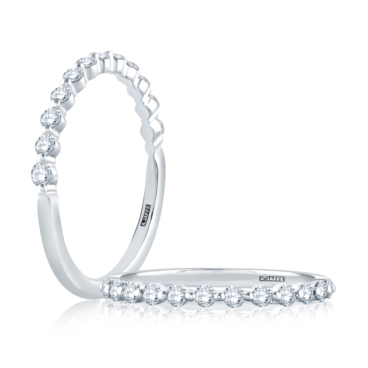 A. Jaffe Wedding Rings in White Gold containing Diamond WR1108/36-14W