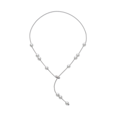 Mikimoto Necklaces in White Gold containing Multi-gemstone, Diamond, Pearl PPL351DW11