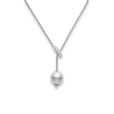 csv_image Mikimoto Necklace in White Gold containing Multi-gemstone, Diamond, Pearl PPL350NDW1