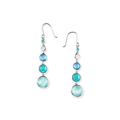 csv_image Ippolita Earring in Silver containing Blue topaz , Mother of pearl, Quartz, Other, Multi-gemstone SE2106WATERFALL