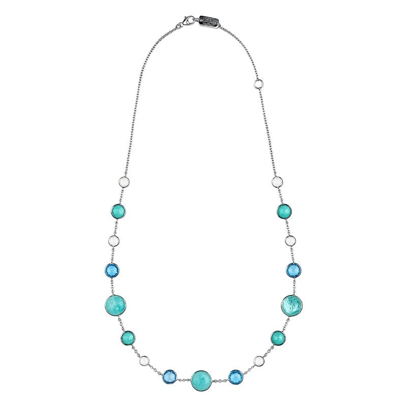Ippolita Necklaces in Silver containing Blue topaz , Mother of pearl, Quartz, Other, Multi-gemstone, Turquoise SN1572X18WATERFALL