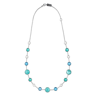 Ippolita Necklaces in Silver containing Blue topaz , Mother of pearl, Quartz, Other, Multi-gemstone, Turquoise SN1572X18WATERFALL