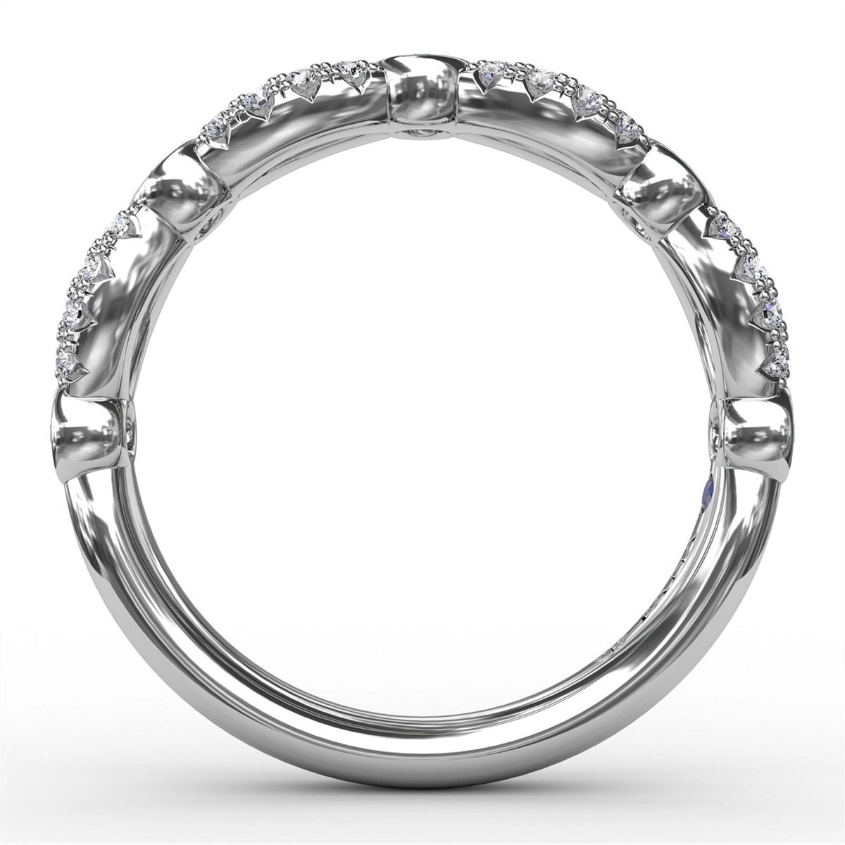 Fana Rings in White Gold containing Multi-gemstone, Diamond, Emerald R1720E/WG