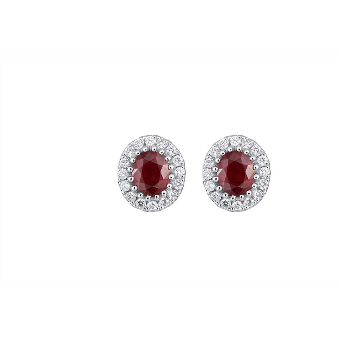 Earrings Earrings in White Gold containing Multi-gemstone, Diamond, Ruby 397476
