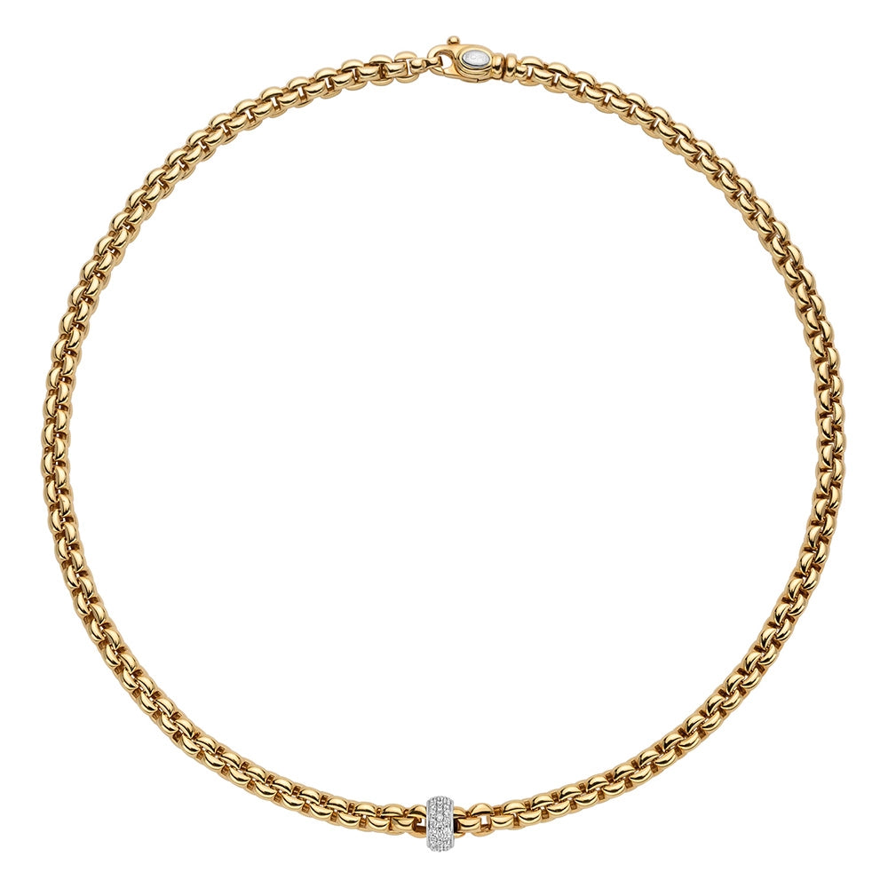 FOPE Necklaces in Mixed Metals containing Diamond 72110CX_PB_G_XBX_043