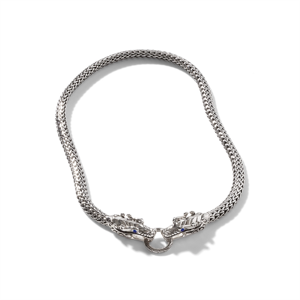 2024-25 秋冬新作  ハイブランドの John Hardy Legends Naga Silver Medium Chain Double Dragon メンズウェア