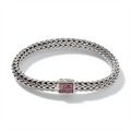 John Hardy Bracelets in Silver containing Other, Multi-gemstone, Ruby BBS90422RVBLS2RBXUM