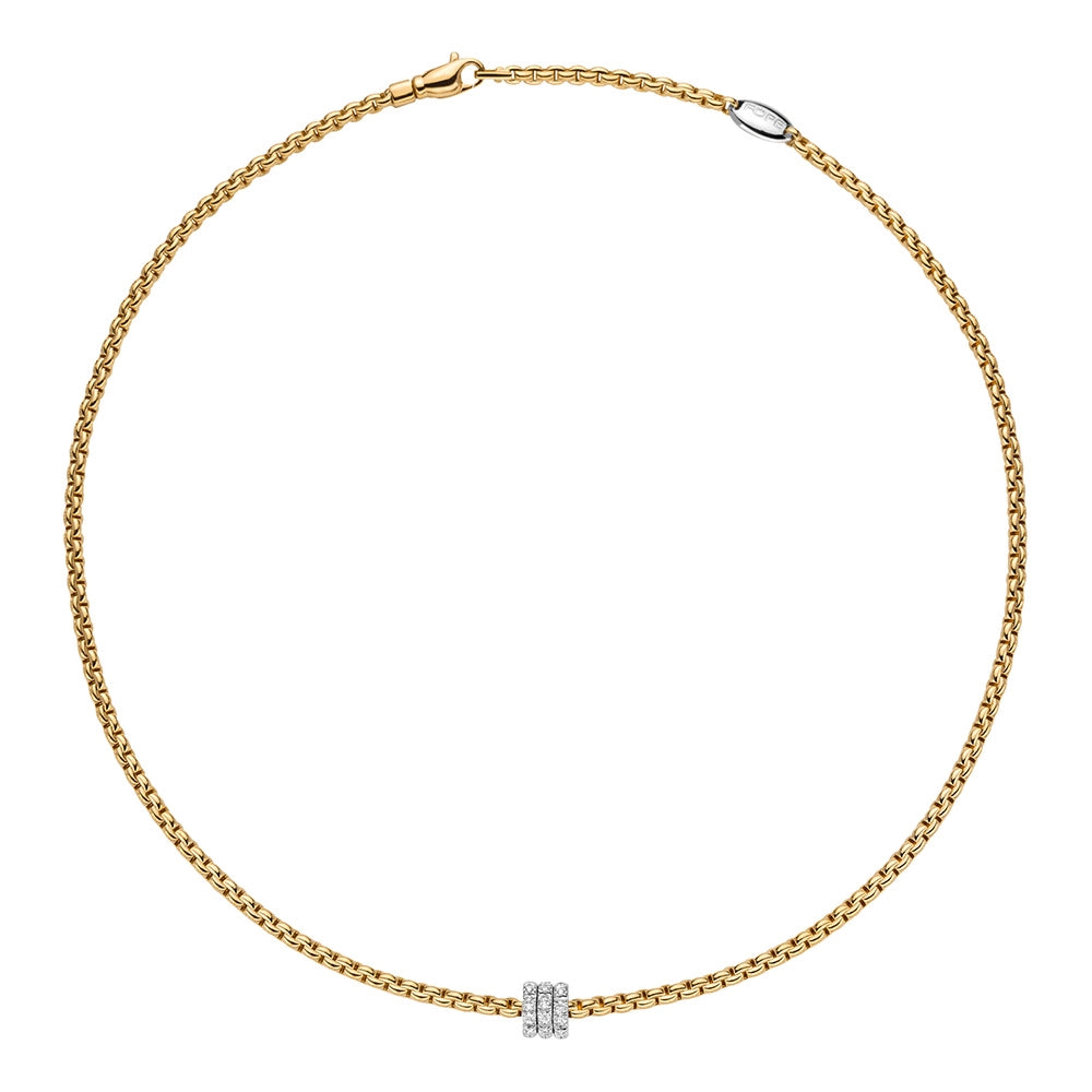 FOPE Necklaces in Yellow Gold containing Diamond 73901CX_PB_G_BBB_043