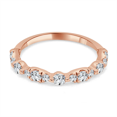 csv_image Wedding Bands Wedding Ring in Rose Gold containing Diamond 399044