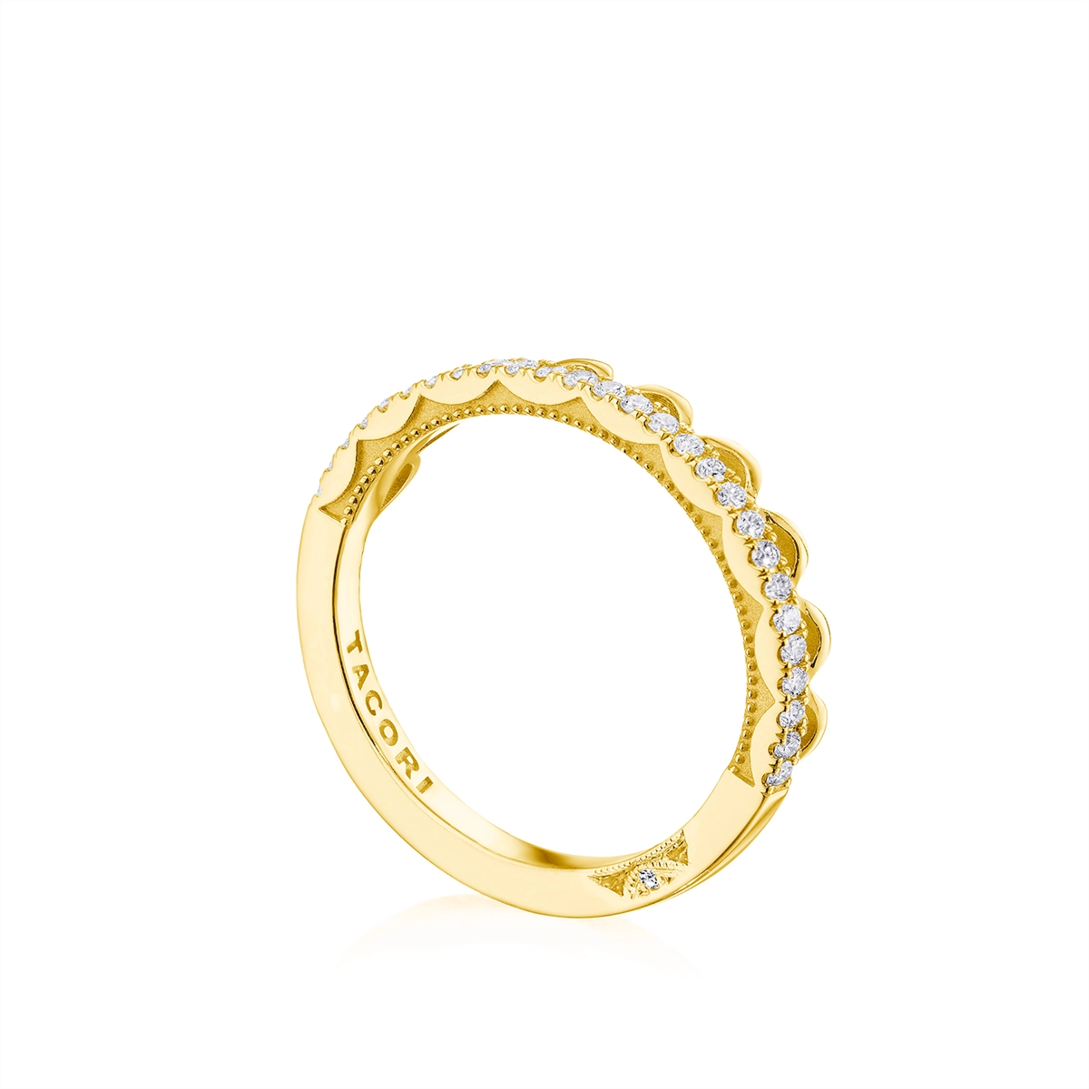 Tacori Wedding Rings in Yellow Gold containing Diamond 2674 B 1/2 Y