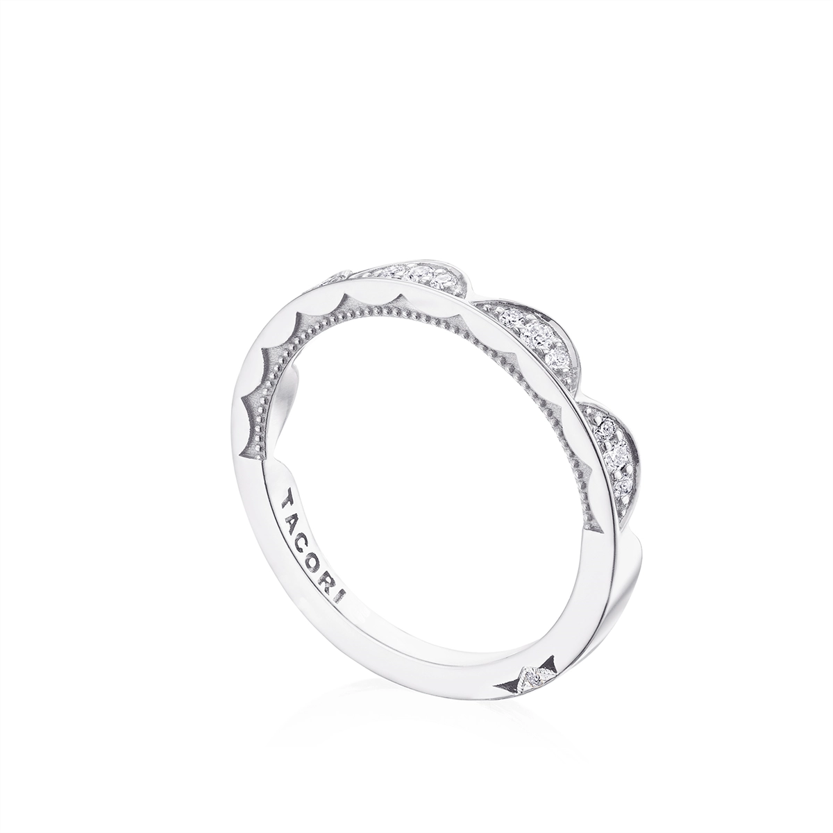 Tacori Wedding Rings in White Gold containing Diamond 2675 B 1/2 W
