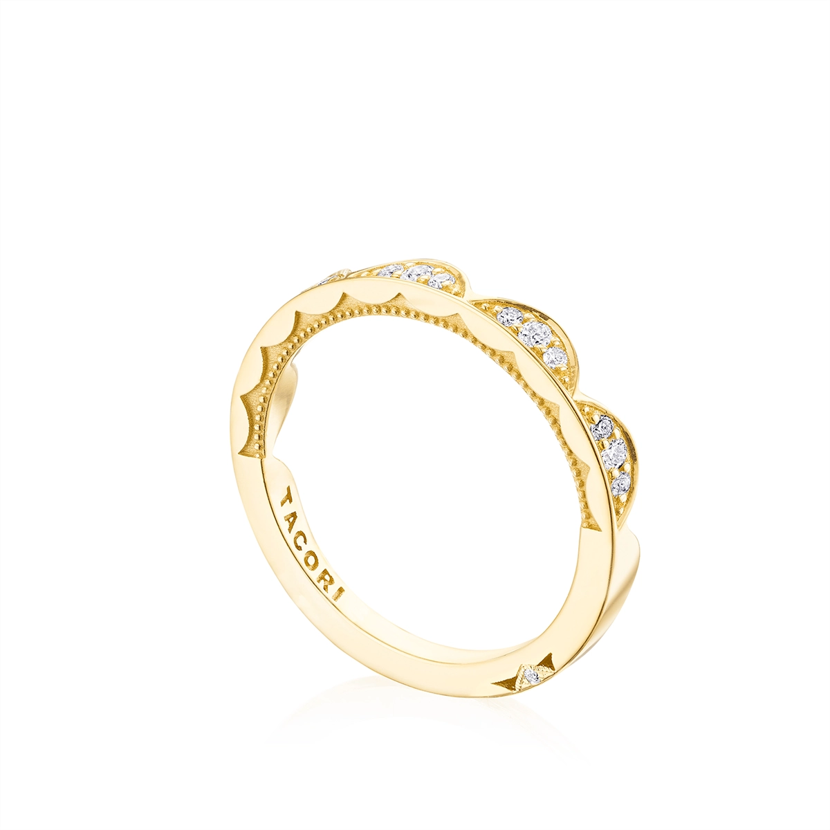 Tacori Wedding Rings in Yellow Gold containing Diamond 2675 B 1/2 Y