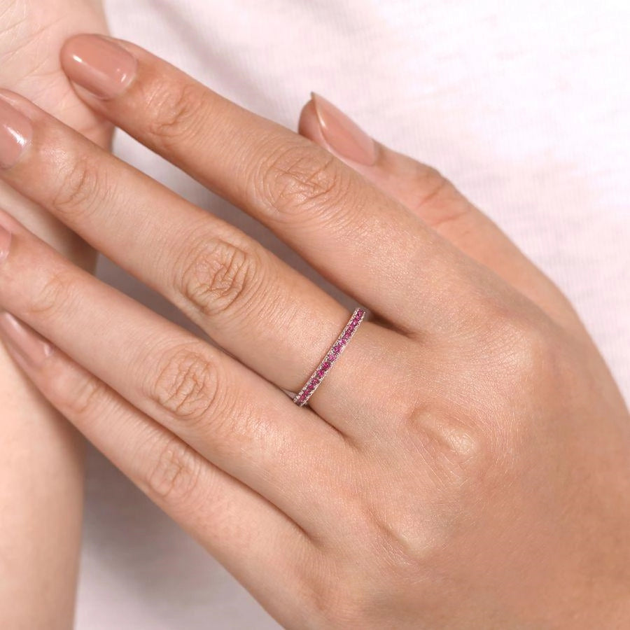 Gabriel & Co Rings in White Gold containing Ruby LR50889W4JRA