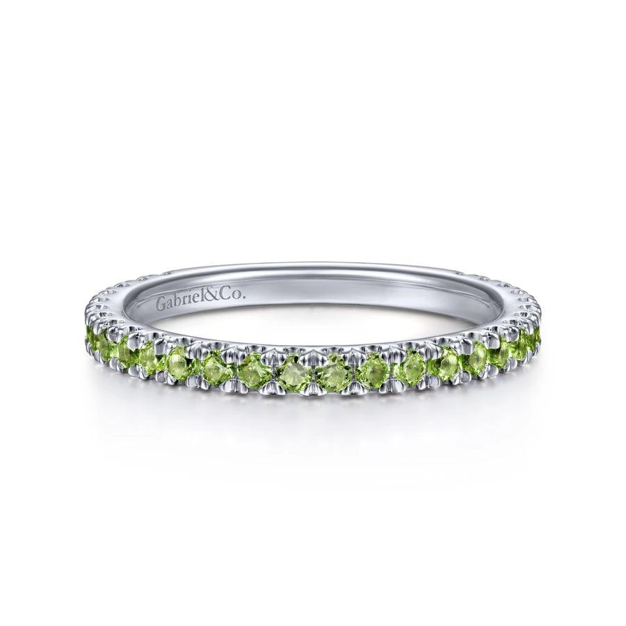 Gabriel & Co Rings in White Gold containing Peridot LR50889W4JPE