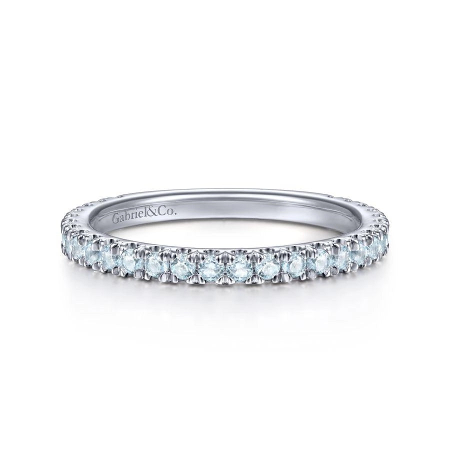 Gabriel & Co Rings in White Gold containing Blue topaz  LR50889W4JLB