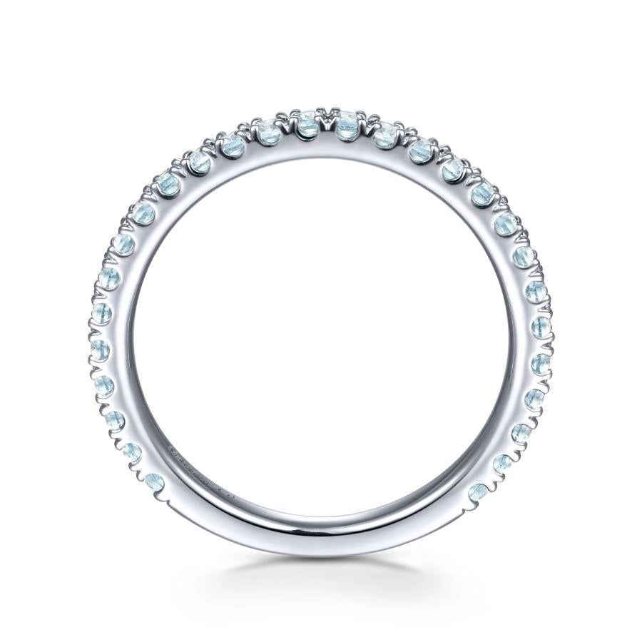 Gabriel & Co Rings in White Gold containing Blue topaz  LR50889W4JLB