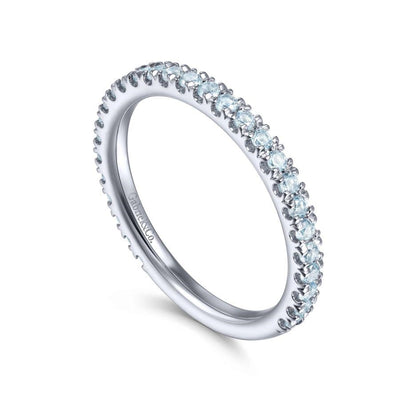 Gabriel & Co Rings in White Gold containing Blue topaz  LR50889W4JLB