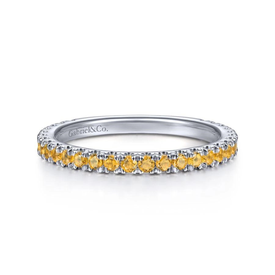 Gabriel & Co Rings in White Gold containing Citrine LR50889W4JCT