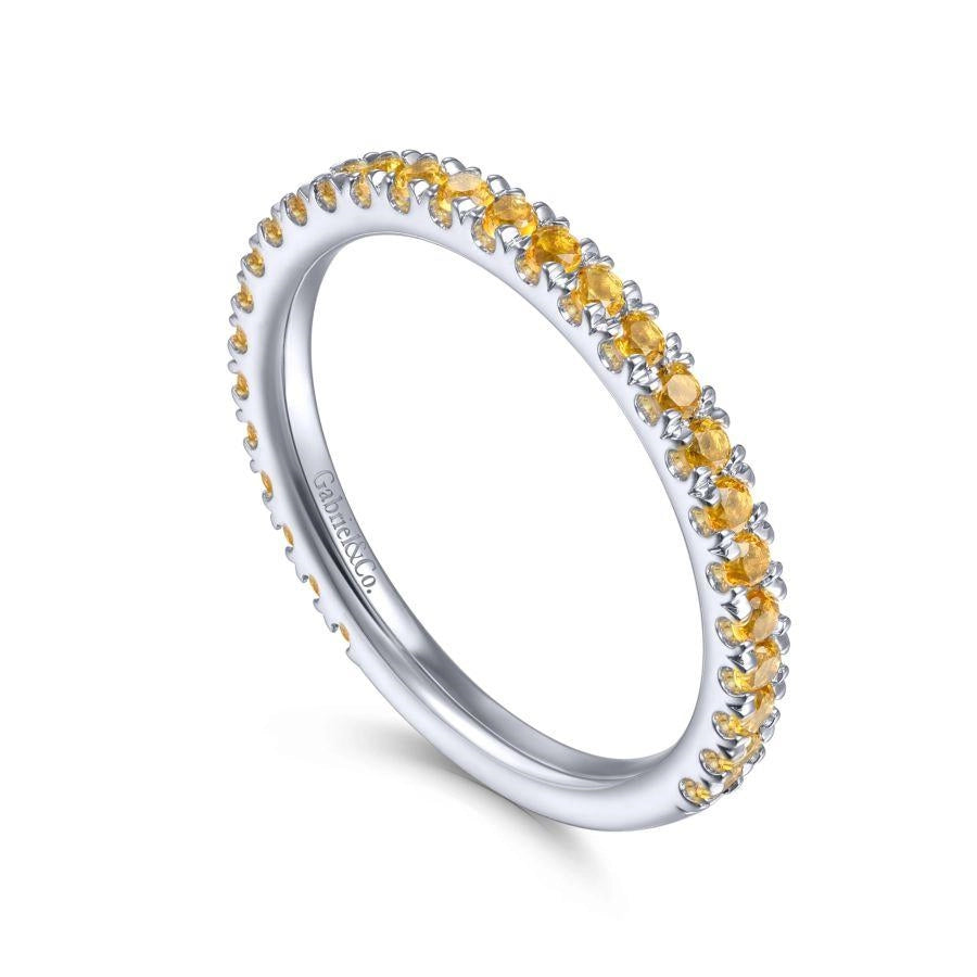 Gabriel & Co Rings in White Gold containing Citrine LR50889W4JCT