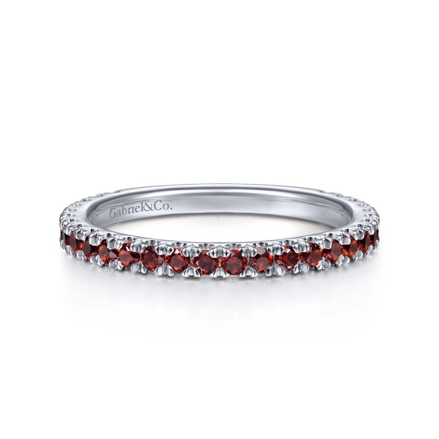 Gabriel & Co Rings in White Gold containing Garnet LR50889W4JGN