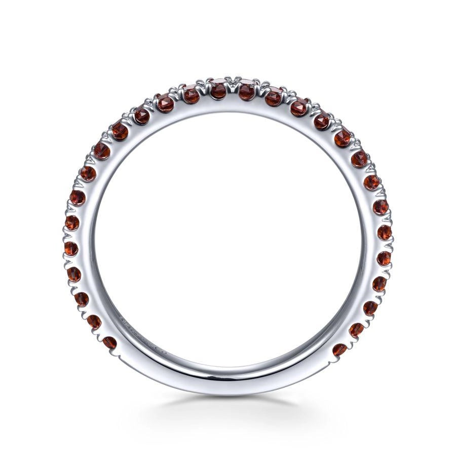 Gabriel & Co Rings in White Gold containing Garnet LR50889W4JGN