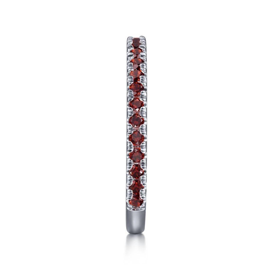 Gabriel & Co Rings in White Gold containing Garnet LR50889W4JGN