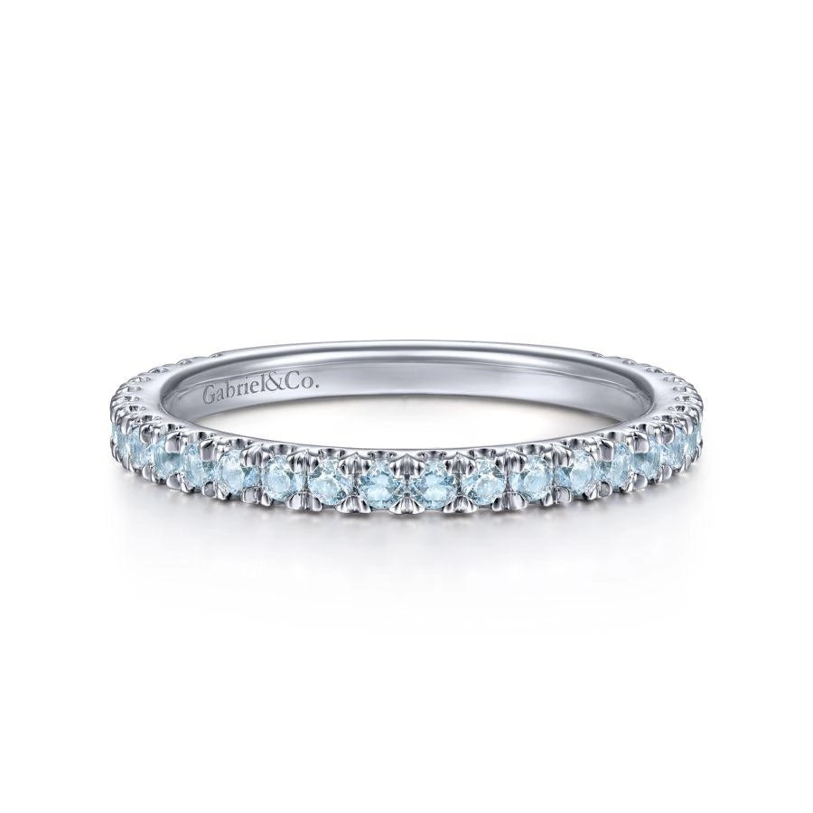 Gabriel & Co Rings in White Gold containing Blue topaz  LR50889W4JBT