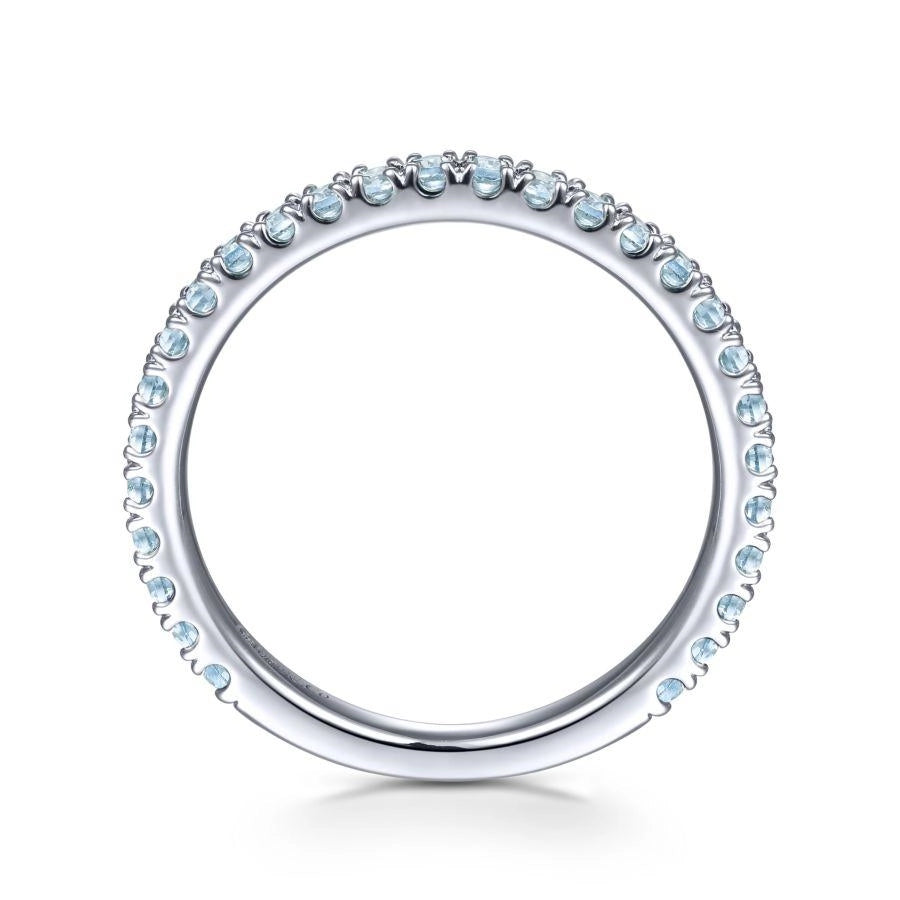 Gabriel & Co Rings in White Gold containing Blue topaz  LR50889W4JBT