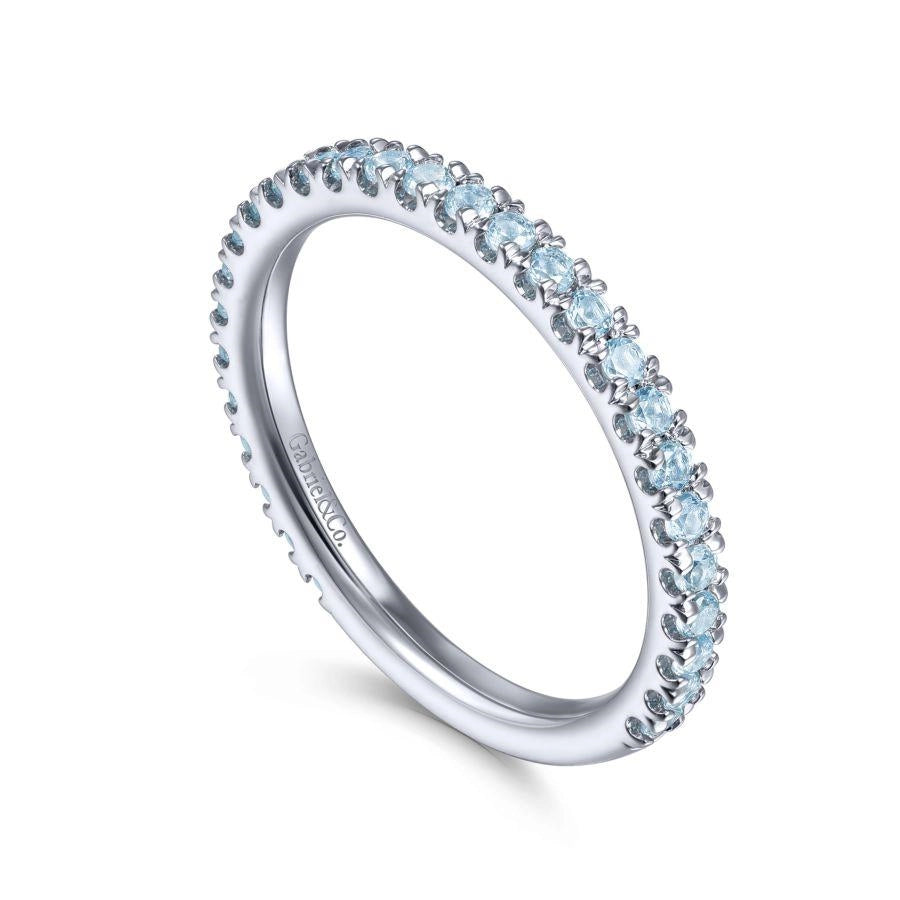 Gabriel & Co Rings in White Gold containing Blue topaz  LR50889W4JBT