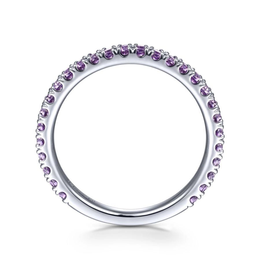 Gabriel & Co Rings in White Gold containing Amethyst LR50889W4JAM