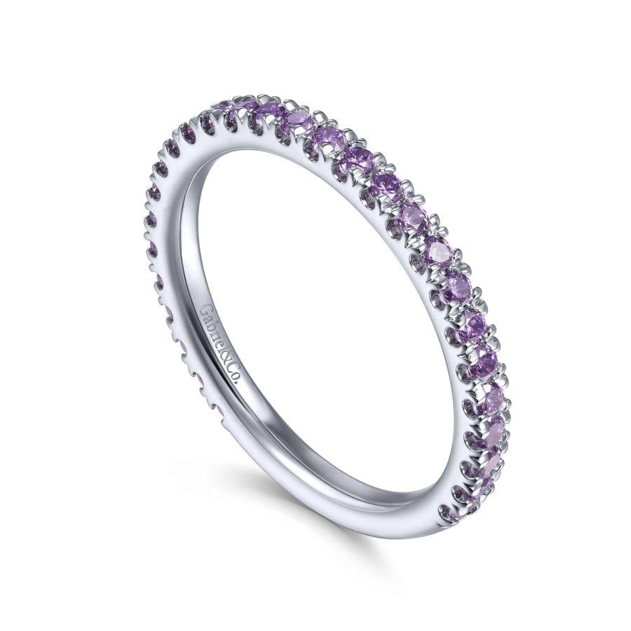 Gabriel & Co Rings in White Gold containing Amethyst LR50889W4JAM