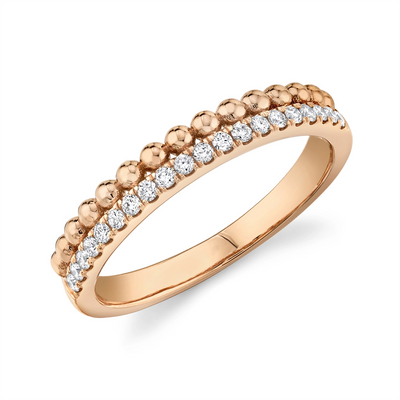 Wedding Bands Rings in Rose Gold containing Diamond 399342