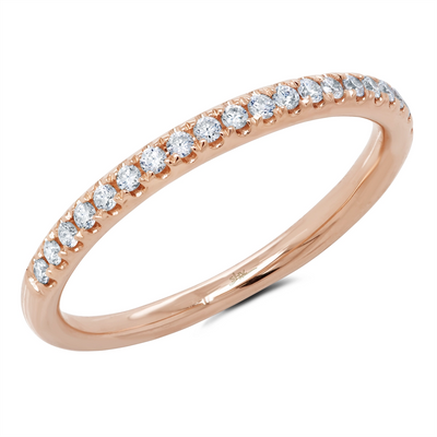 csv_image Wedding Bands Wedding Ring in Rose Gold containing Diamond 399448