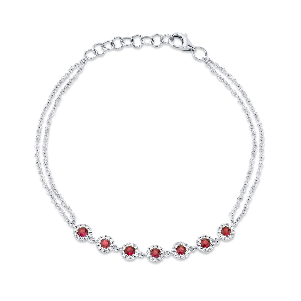 Bracelets Bracelets in White Gold containing Multi-gemstone, Diamond, Ruby 399496