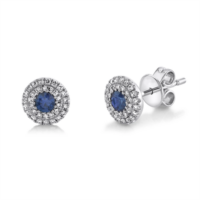 csv_image Earrings Earring in White Gold containing Multi-gemstone, Diamond, Sapphire 399510