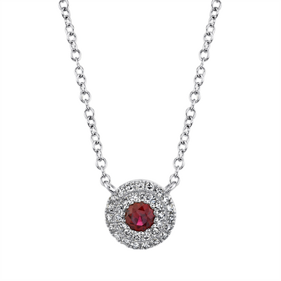 Necklaces Necklaces in White Gold containing Multi-gemstone, Diamond, Ruby 399514