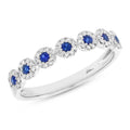 Wedding Bands Rings in White Gold containing Multi-gemstone, Diamond, Sapphire 399520