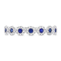 Wedding Bands Rings in White Gold containing Multi-gemstone, Diamond, Sapphire 399520