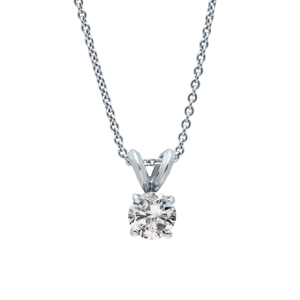 Pendants Necklaces in White Gold containing Diamond PENDRD1/2W