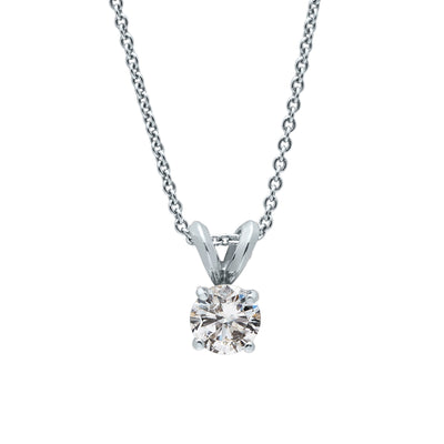 Pendants Necklaces in White Gold containing Diamond PENDRD1/2W