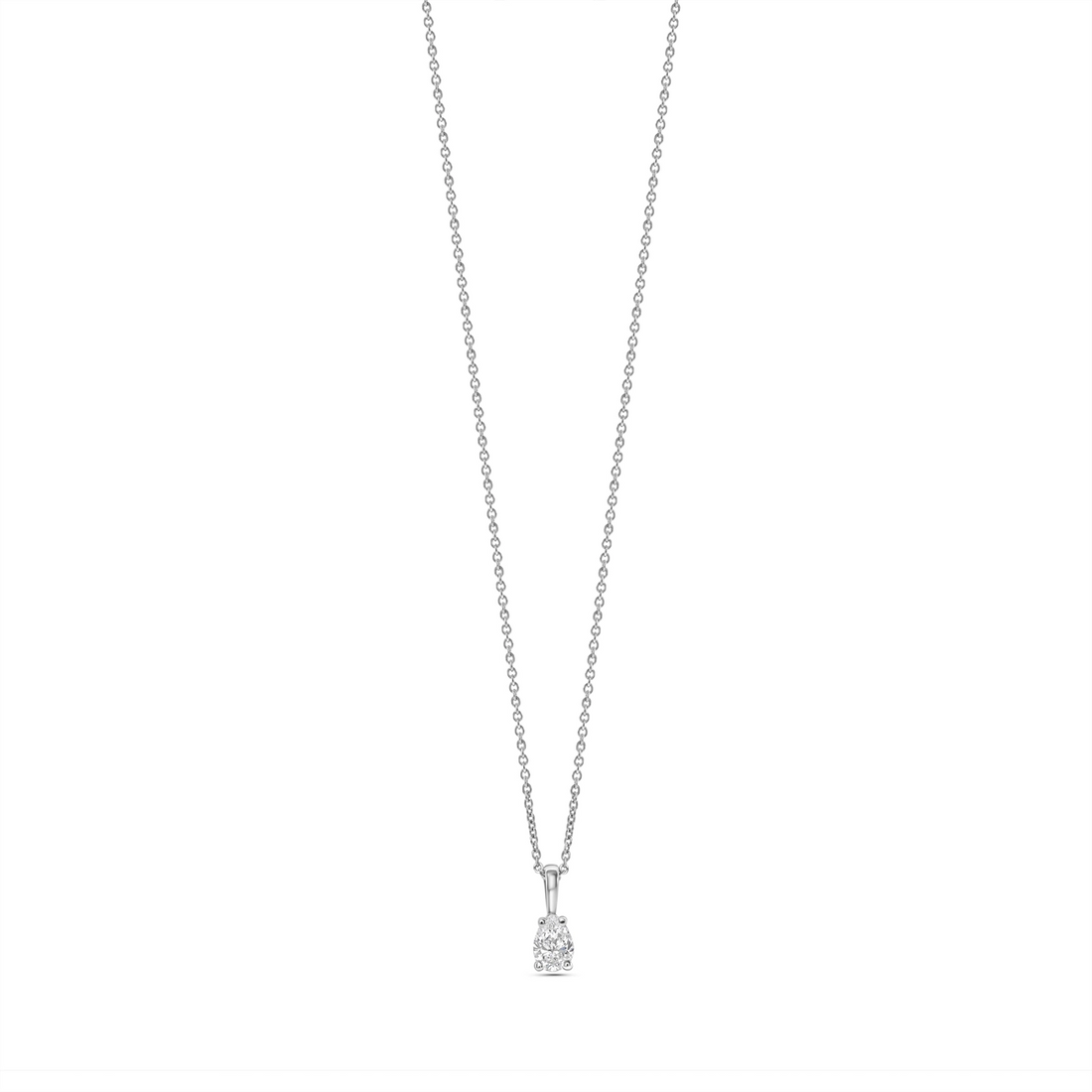Pendants Necklaces in White Gold containing Diamond PENDPE1/4W