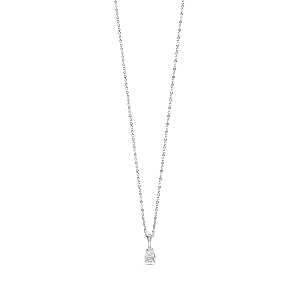 Pendants Necklaces in White Gold containing Diamond PENDPE1/4W
