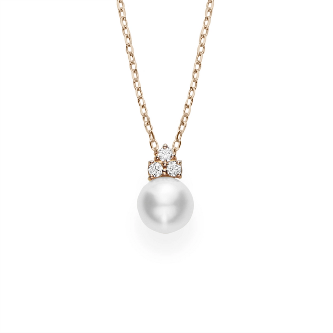 Mikimoto Necklaces in Rose Gold containing Multi-gemstone, Diamond, Pearl MPQ10117ADXZ