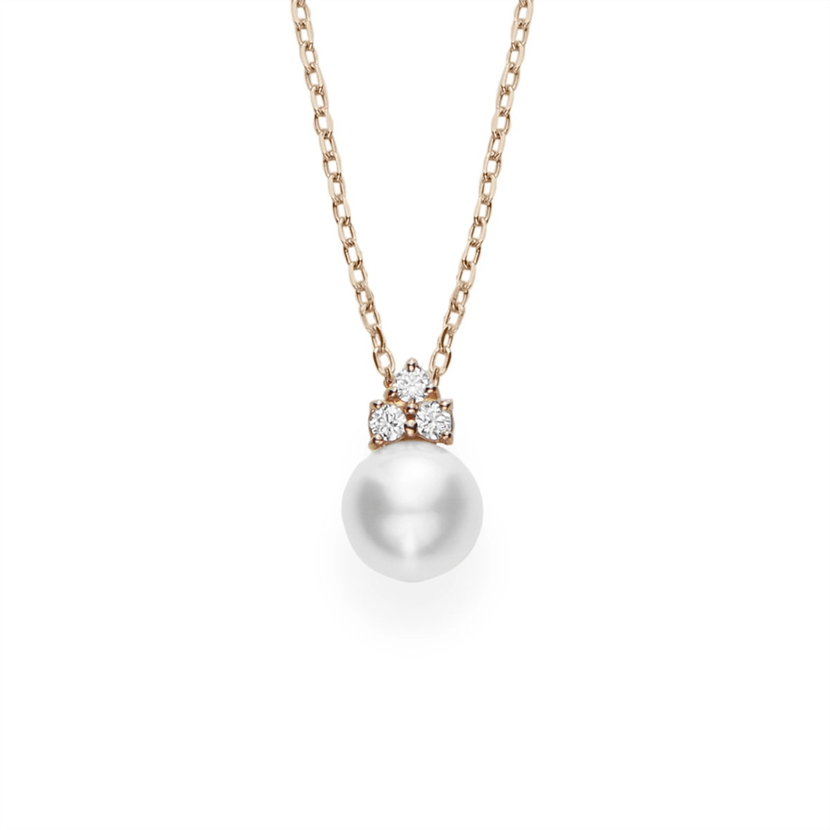 Mikimoto Necklaces in Rose Gold containing Multi-gemstone, Diamond, Pearl MPQ10117ADXZ
