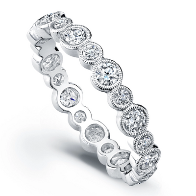 csv_image Wedding Bands Wedding Ring in White Gold containing Diamond 8WR9085DD-MED-HALF-CUSTOM