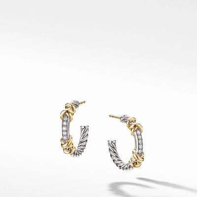 David Yurman Earrings in Mixed Metals containing Diamond E16392DS8ADI
