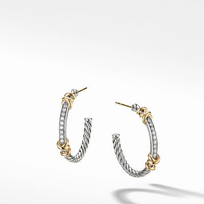 David Yurman Earrings in Mixed Metals containing Diamond E16502DS8ADI